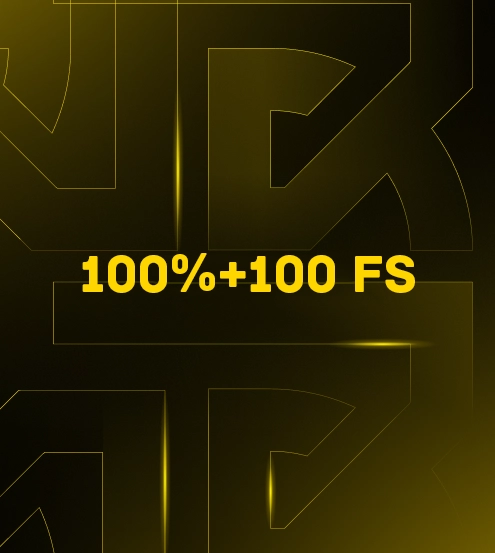 Приветственный бонус - 100% + 100 FS